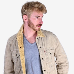 Vintage Levi&#39;s 71550 Sherpa Lined Corduroy Jacket | Size S - www.brickvintage.com
