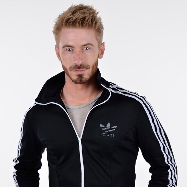 Vintage 1970's Adidas Europa Black Track Jacket M - www.brickvintage.com