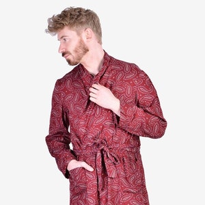 Vintage 1960&#39;s Tootal Paisley Dressing Gown Robe | Size L - www.brickvintage.com
