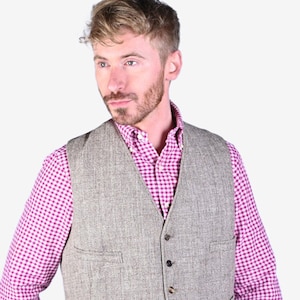 Chaleco Vintage 1960&#39;s Tweed Espiga / Talla 40 M - www.brickvintage.com