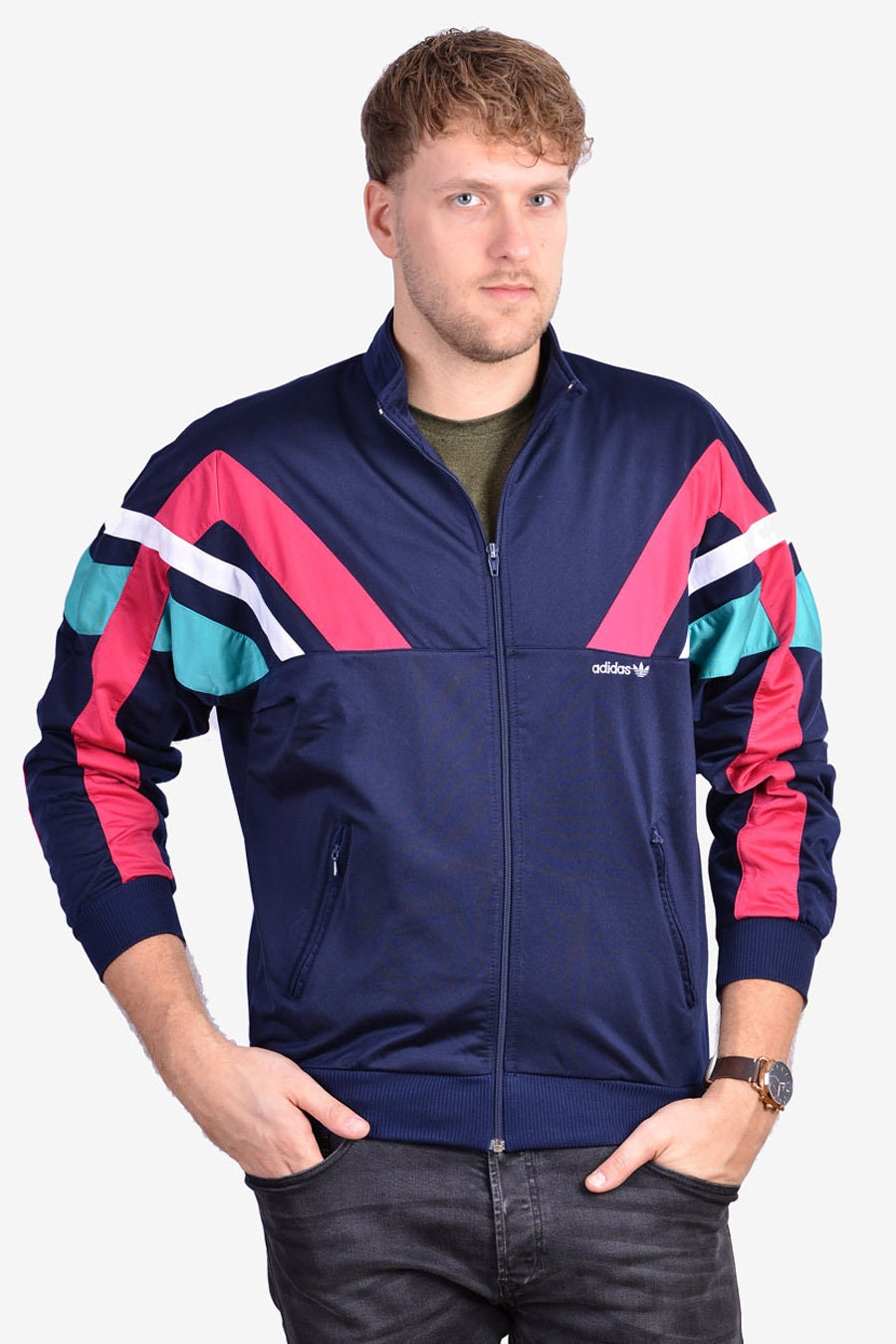 Image of Retro 1980's Adidas Track Jacket | Size Xl - Www.brickvintage.com
