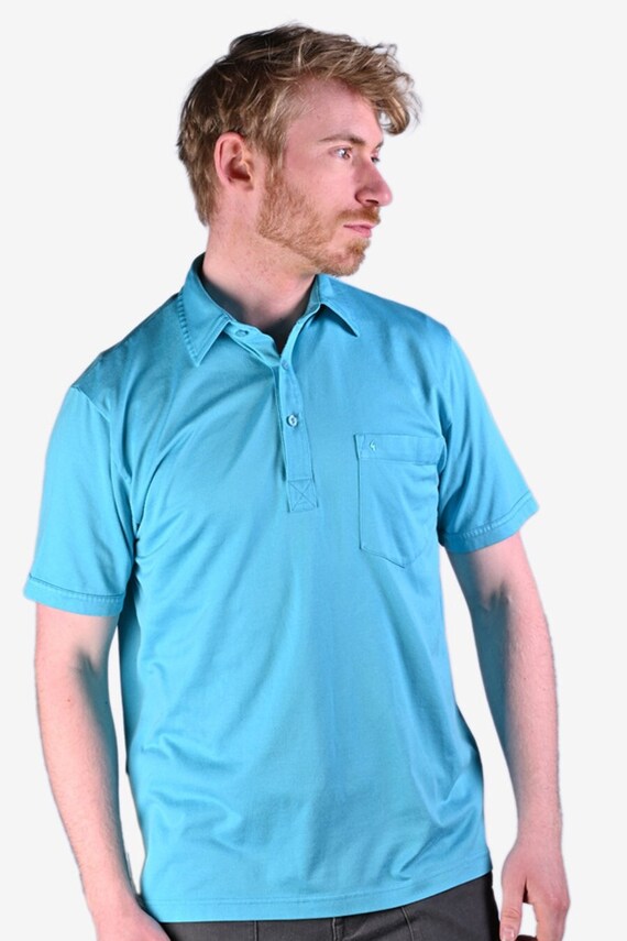 Aqua green polo hot sale shirt