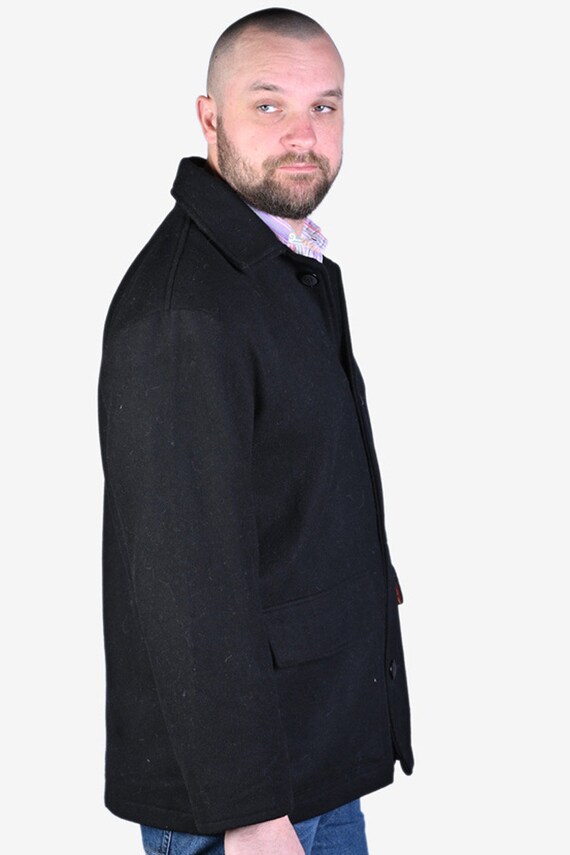 Vintage Black Donkey Jacket Size L Www.brickvintage.com - Etsy