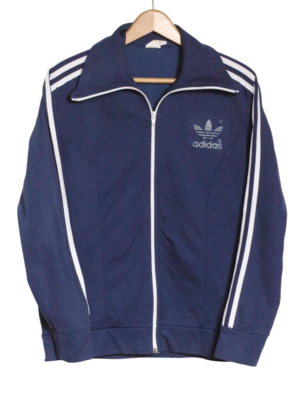 Vintage 1970's Adidas Europa Navy Blue Track Jacket | Size M - Www