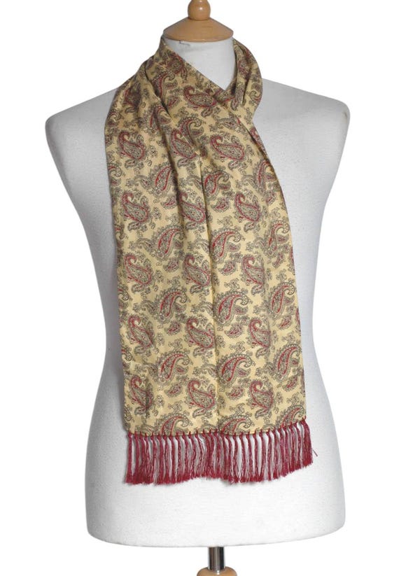 Vintage 1960's Tootal Paisley Mod Scarf - Www.brickvintage