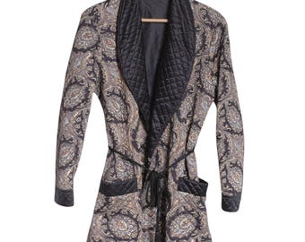 Vintage 1970's St Michael Quilted Dressing Gown House Robe | Size S - www.brickvintage.com