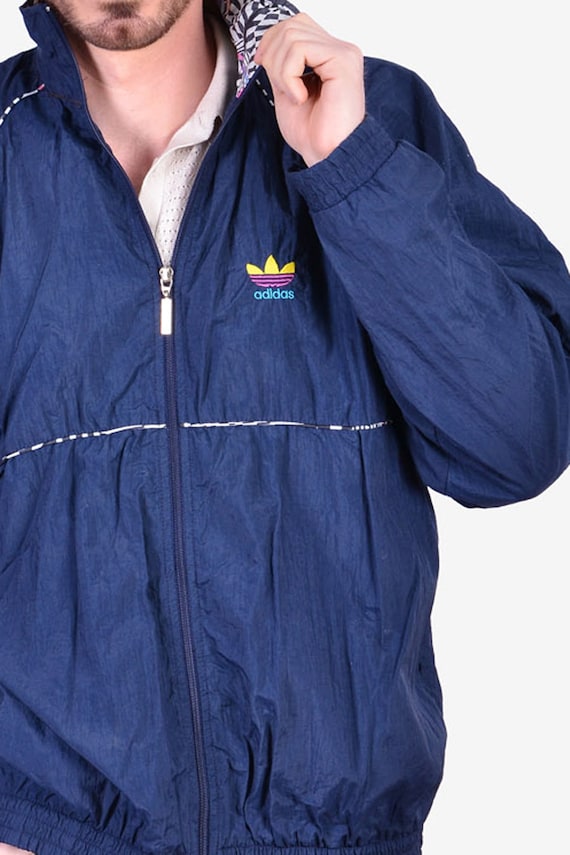 Vintage Adidas Navy Blue Shell Jacket Size L - Etsy