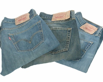 Levi 501 Faded Blue Jeans Denim Grade A Vintage W30 W31 W32 W33 W34 W36 - www.brickvintage.com