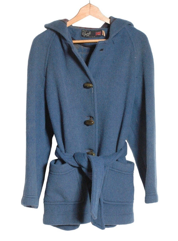 Vintage 1960's Gloverall Blue Duffle Coat | Size 12 - Www