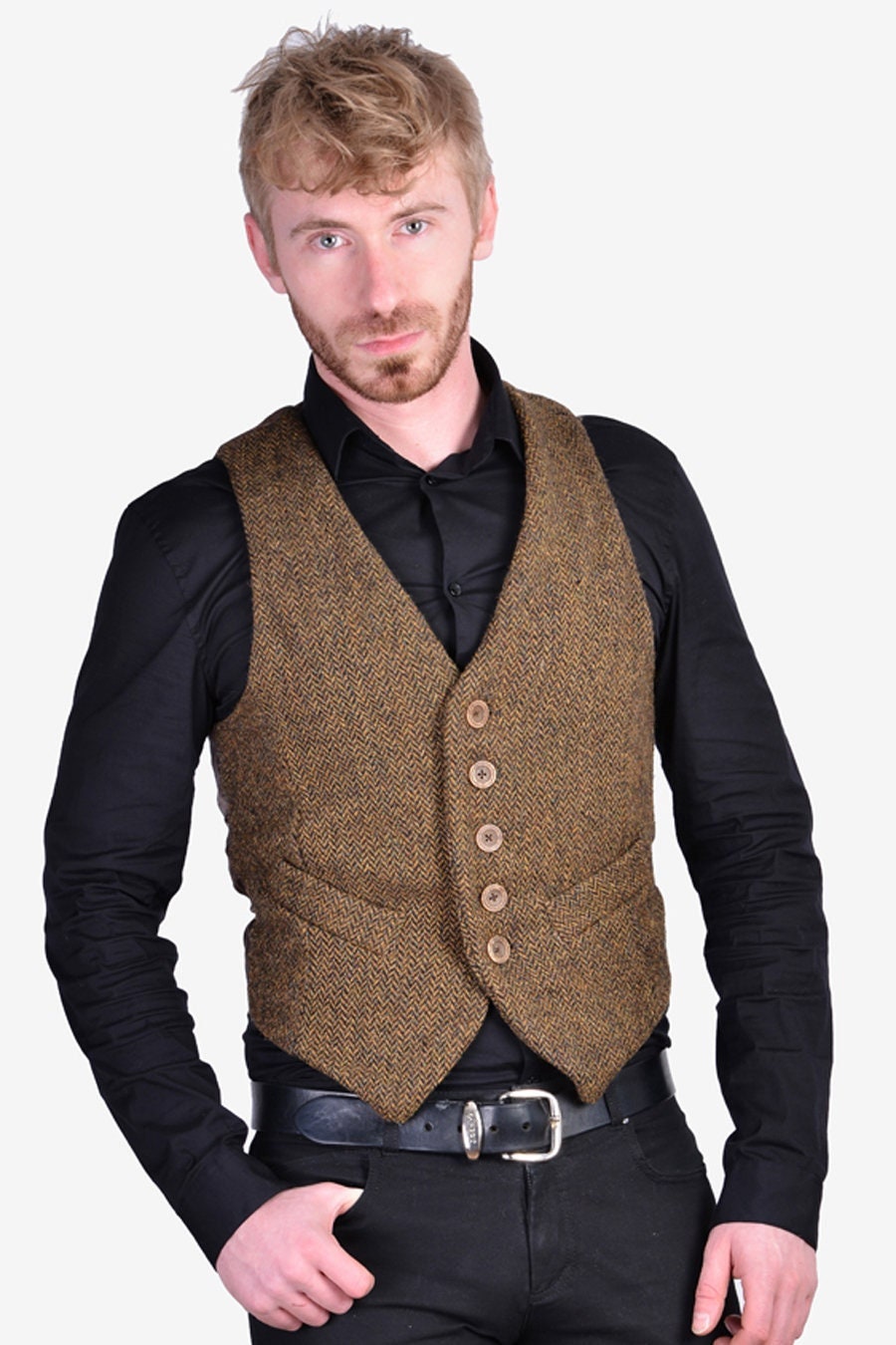 Harris Tweed Vest - Etsy