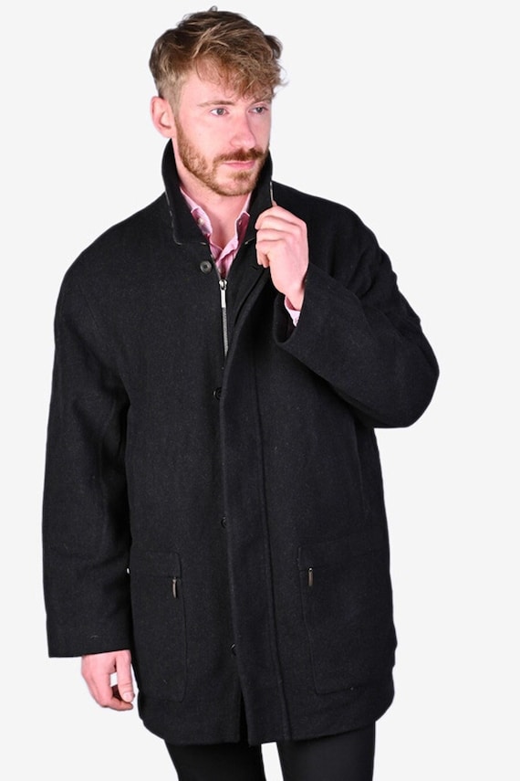 Burberry grey hot sale wool coat