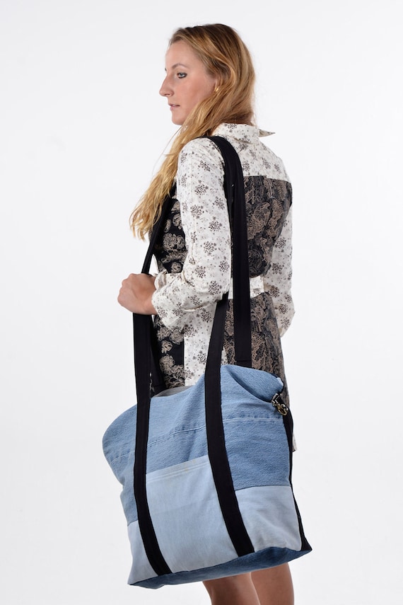 Vintage Upcyled Levi's Patchwork Denim Shoulder Ba