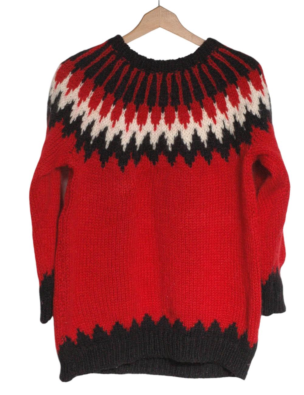 Maglione islandese vintage lavorato a mano Taglia L www