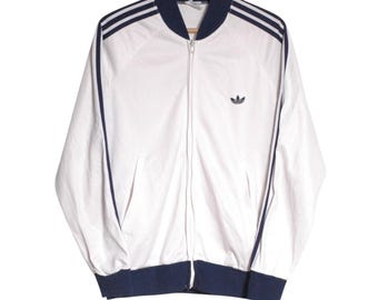 Vintage 90S D6 F180 Adidas White Tracksuit Zip Jacket and Pants