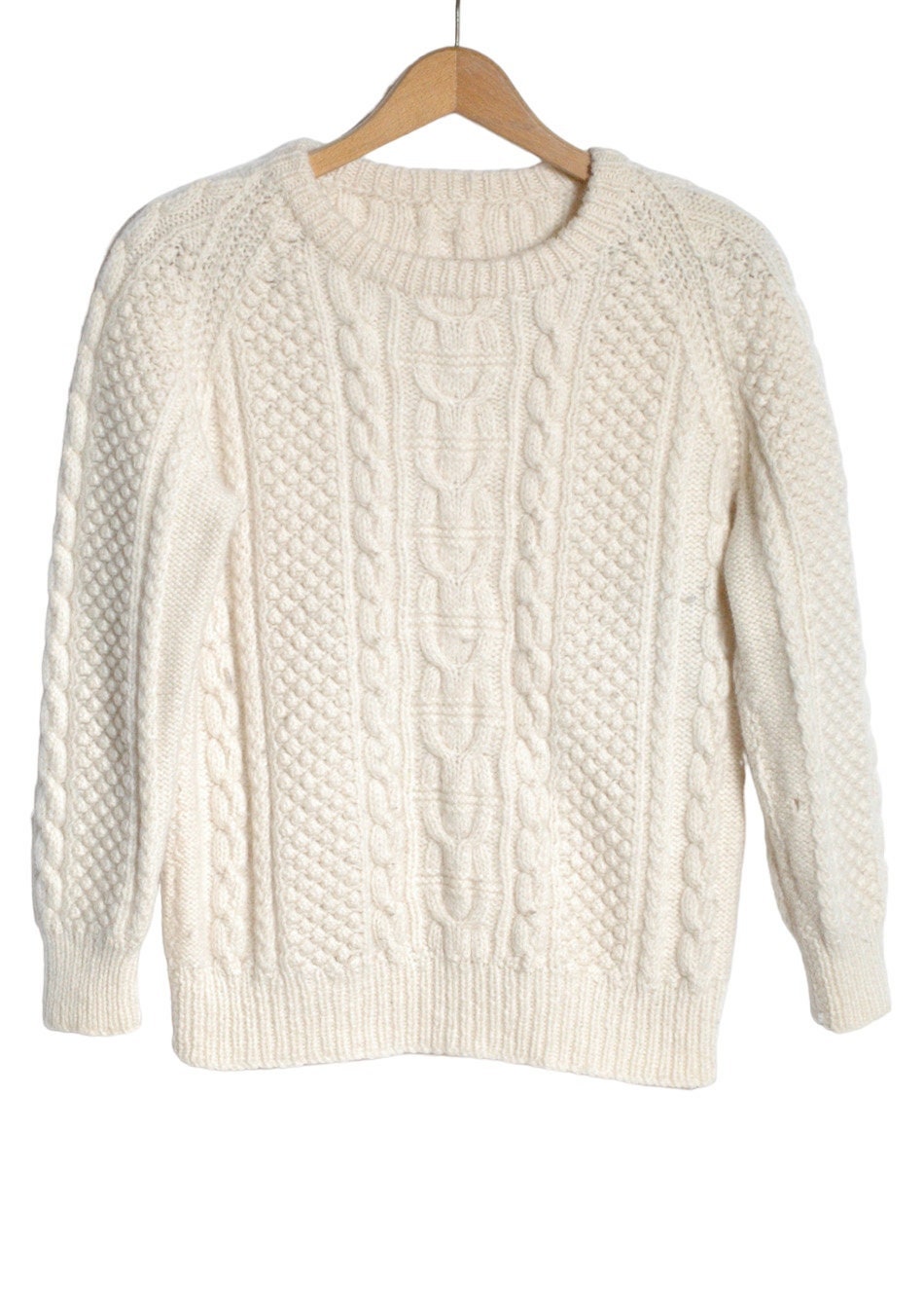 Cream aran deals jumper