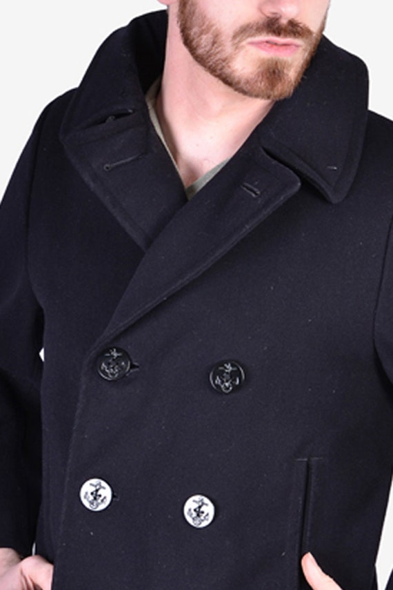 Vintage 1940 S Naval Clothing Factory Pea Coat Size Gem Naval Clothing Factory Pea Coat Size, Vintage Naval Clothing Factory Peacoat