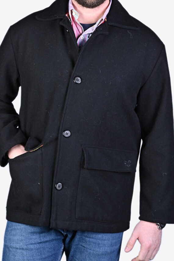 Vintage Black Donkey Jacket Size L Www.brickvintage.com - Etsy