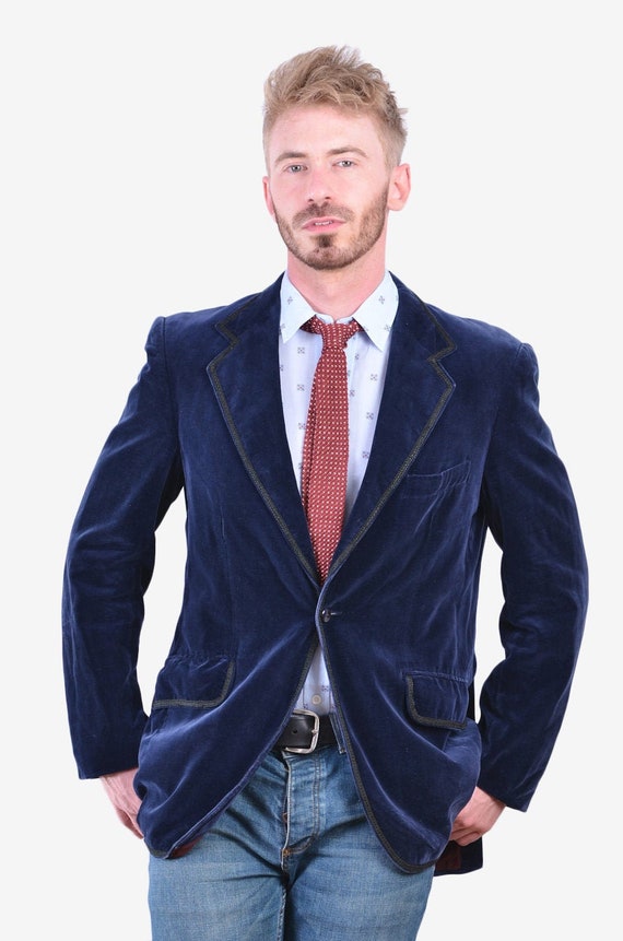 blue evening jacket