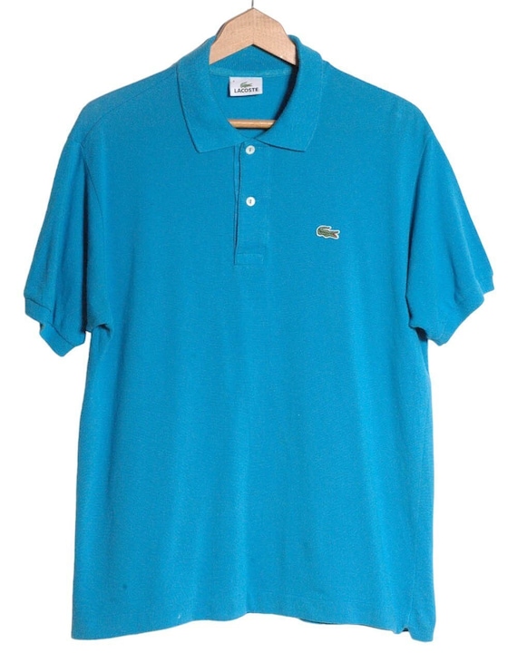 トップス LACOSTE 90s Cotton Knit Polo Shirt 3 Early 90s Vintage Lacoste Polo Shirt Vivid Green Color in