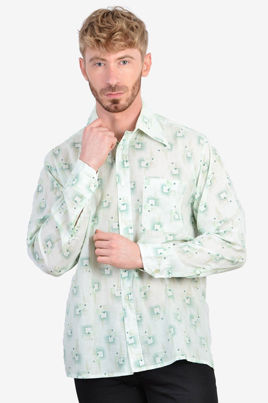 Image of Vintage 1970's Abstract Pattern Shirt | Size L - Www.brickvintage.com