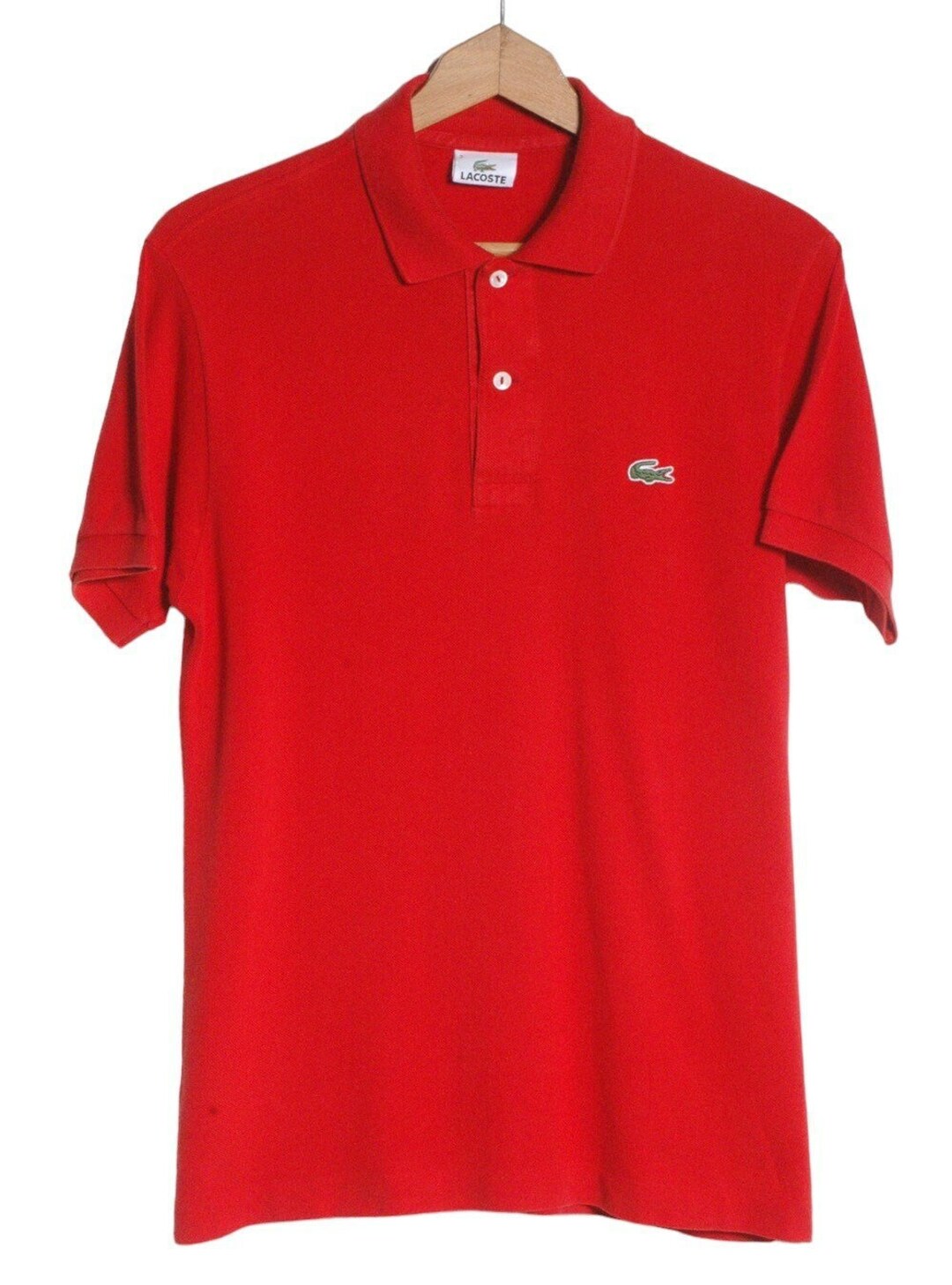 Vintage 70s Lacoste Red Polo Shirt Rare S M