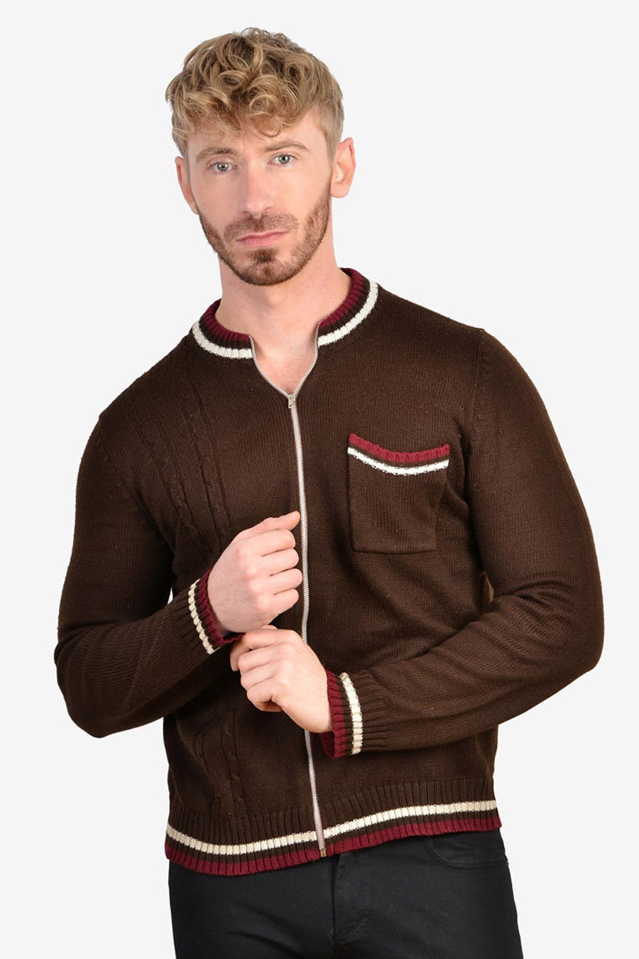 Image of Vintage 1960's Brown Mod Cardigan | Size S - Www.brickvintage.com