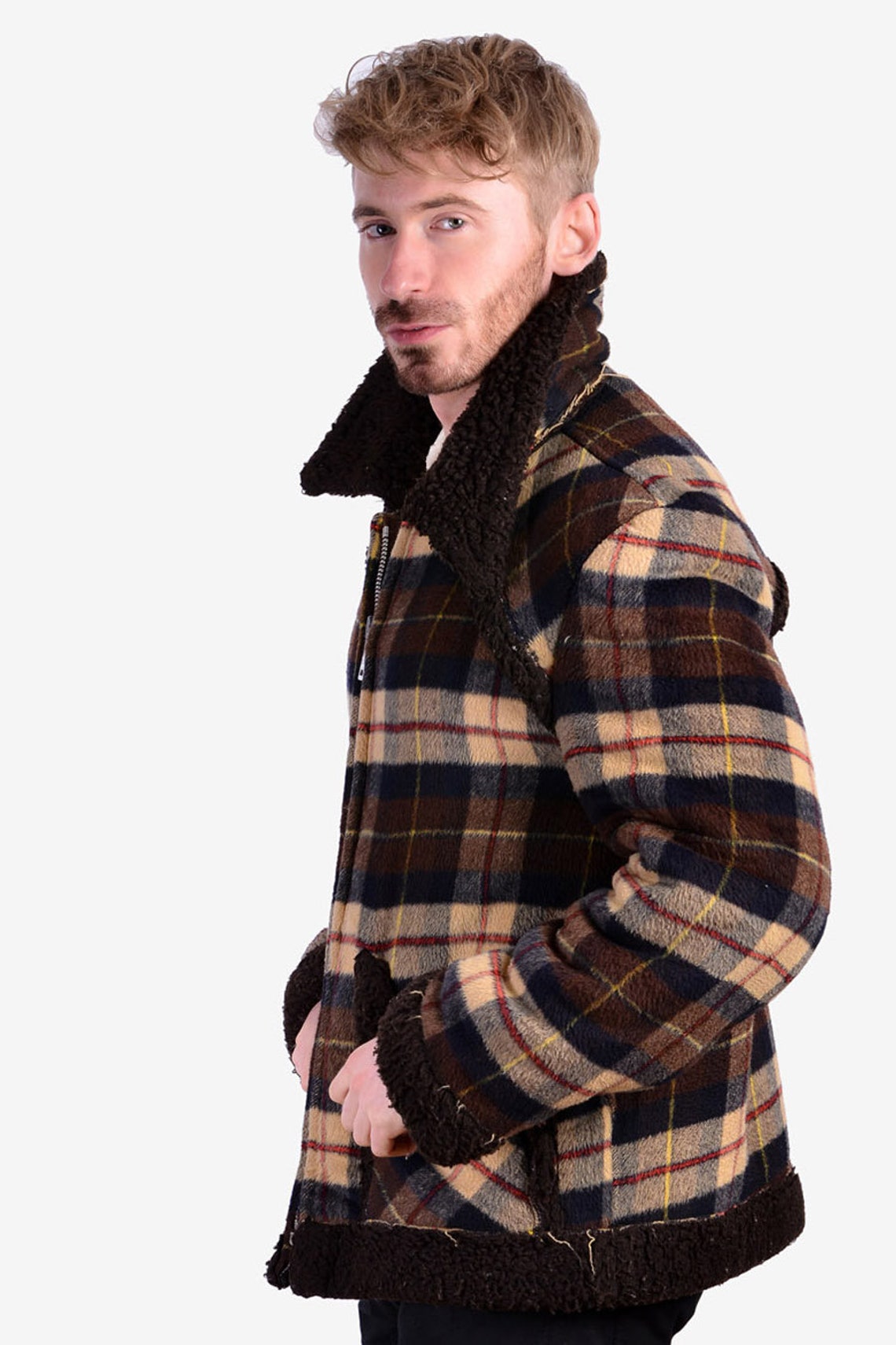 Vintage 1970's Meakers Lumberjack Sherpa Jacket Size L | Etsy