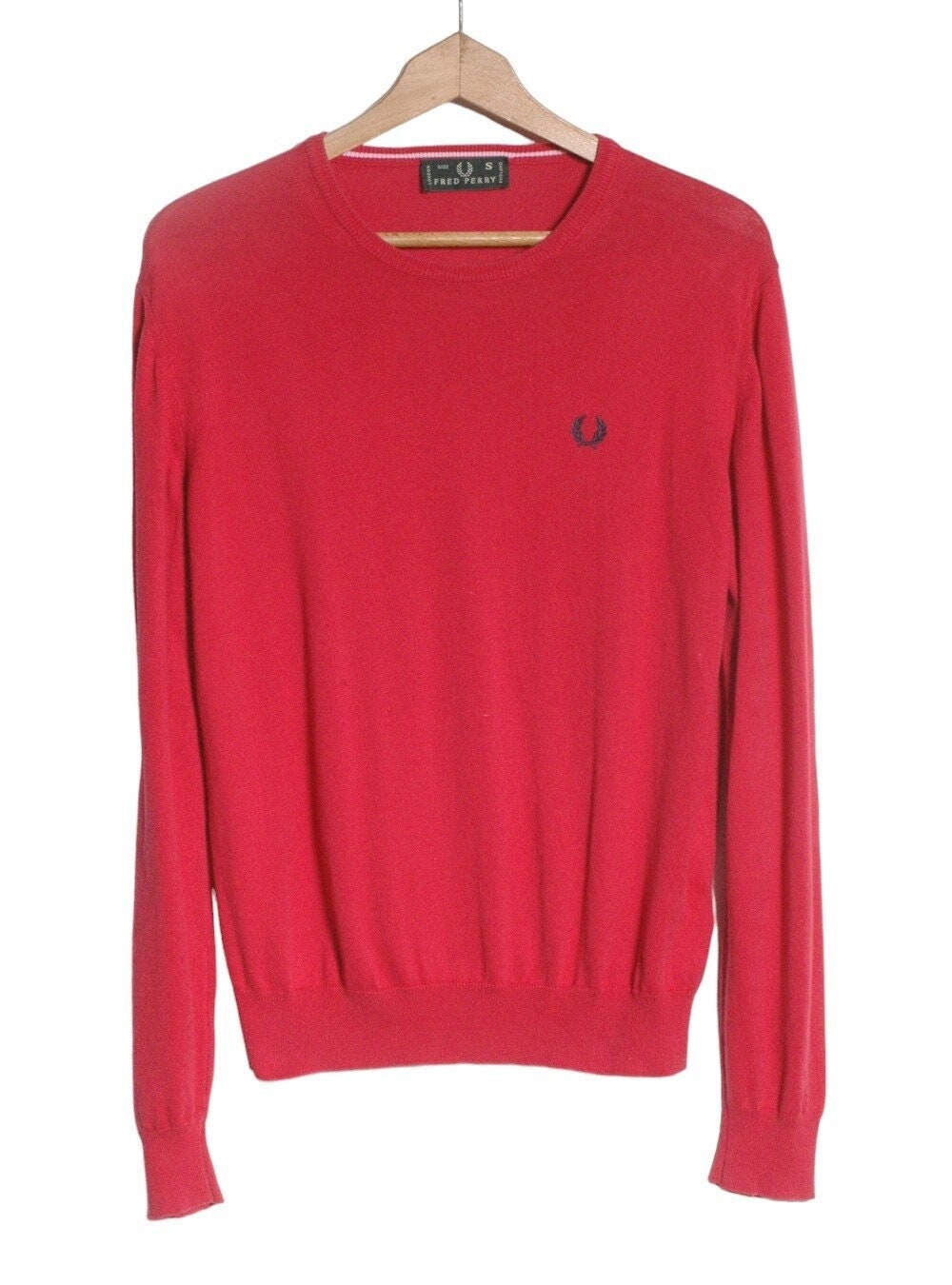 Vintage Fred Perry Red Jumper | Size S  - www.brickvintage.com