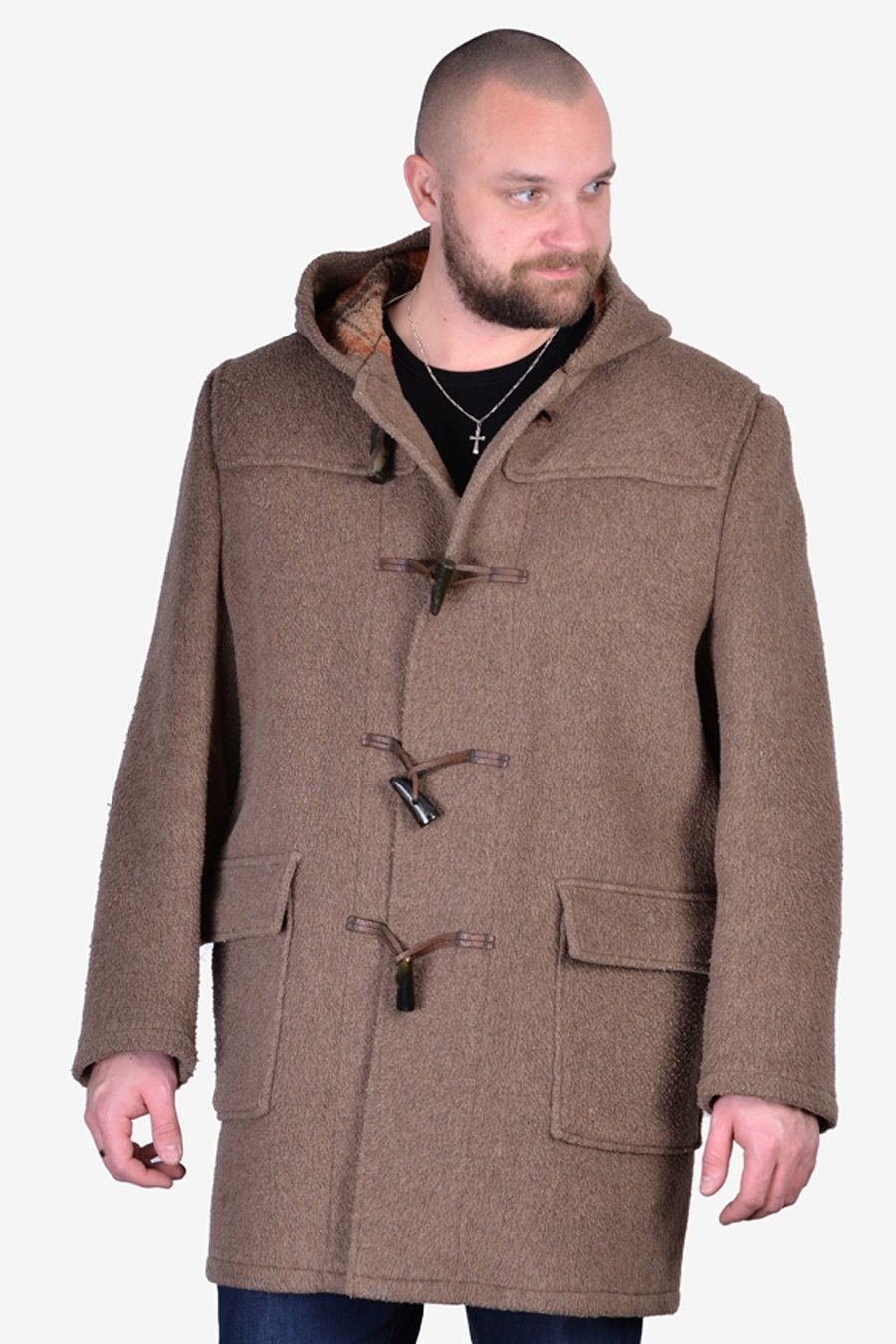 70s 英国製 Traditional 古着 ヴィンテージ ダッフルコート Dufflecoat