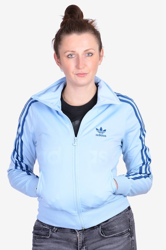 Típicamente Contribuyente irregular Chaqueta de chándal vintage Adidas azul claro / talla 14 - Etsy España