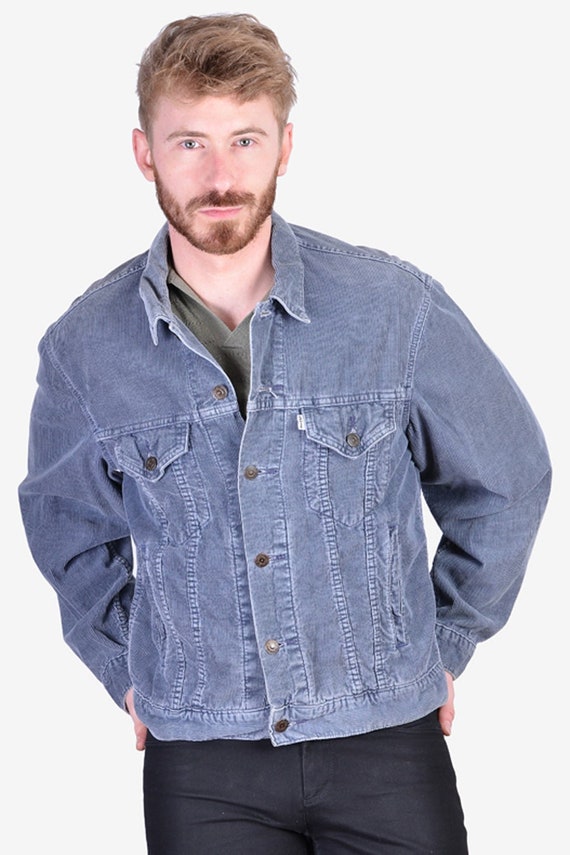 Vintage 1980's Levi's 70503 Grey Corduroy Jacket | Etsy Canada