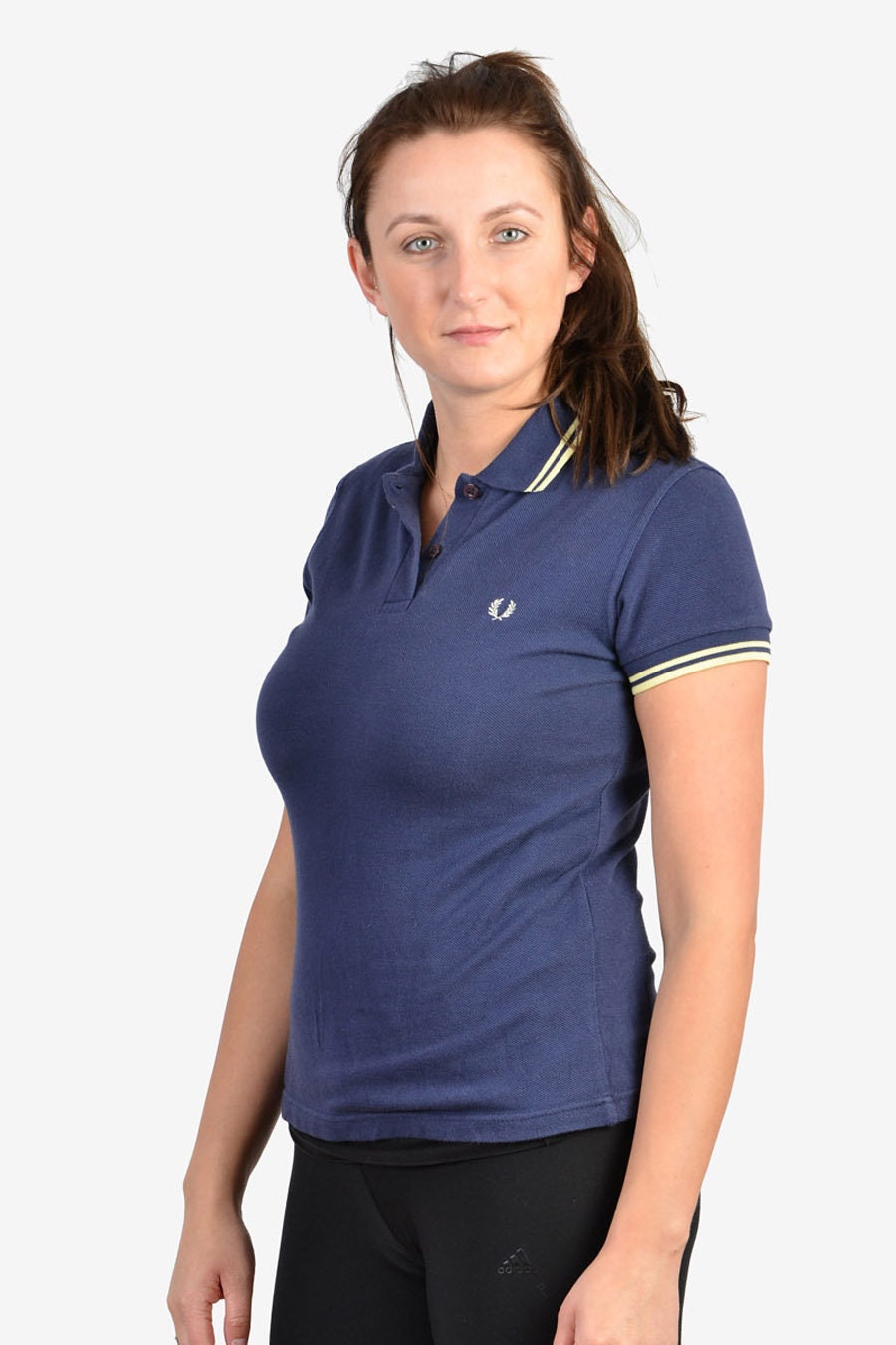 Image of Vintage 's Fred Perry Navy Blue Polo Shirt | Size  - Www.brickvintage.com