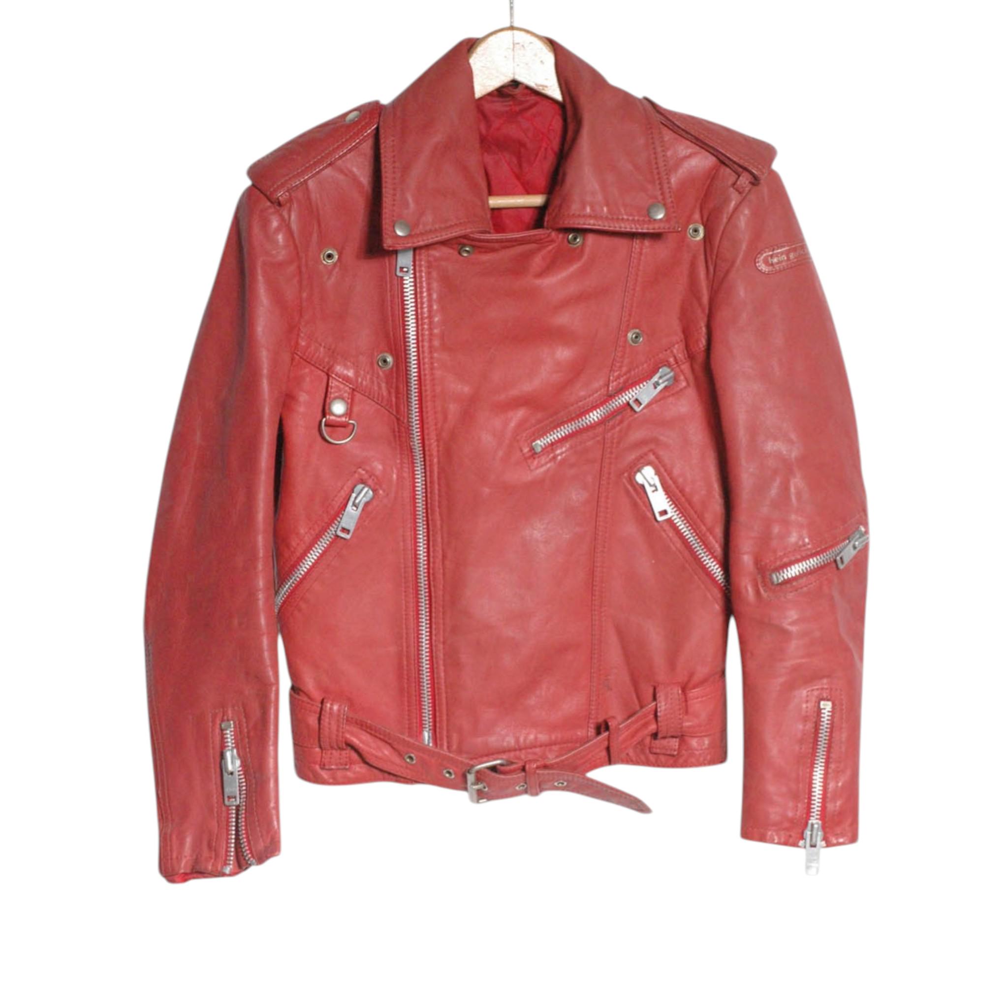 Hein Gericke Red Leather Jacket - Etsy