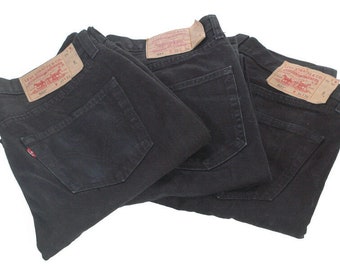 Levi 501 Black Jeans Denim Grade A Vintage W27 W30 W31 W32 W33 W34 W36 W38 - www.brickvintage.com