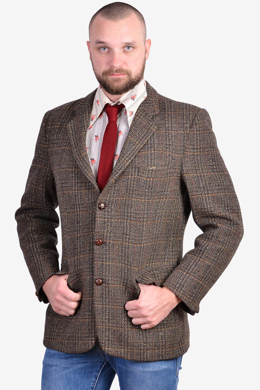 Image of Vintage 1960's Dunn & Co Harris Tweed Jacket | Size 42 L - Www.brickvintage.com