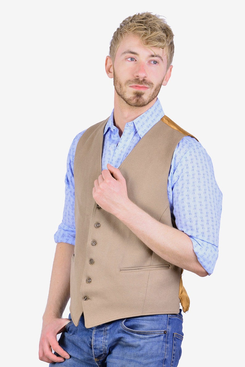www.brickvintage.com Vintage 1960/'s Hammersley Wool Waistcoat 44 L