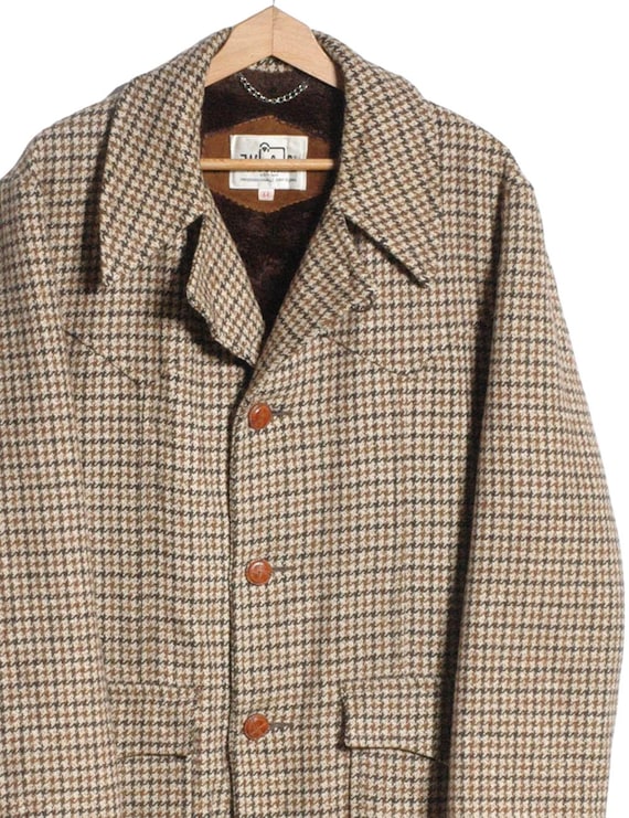 Vintage Woolrich Houndstooth Tweed Jacket Coat | Size L - Www