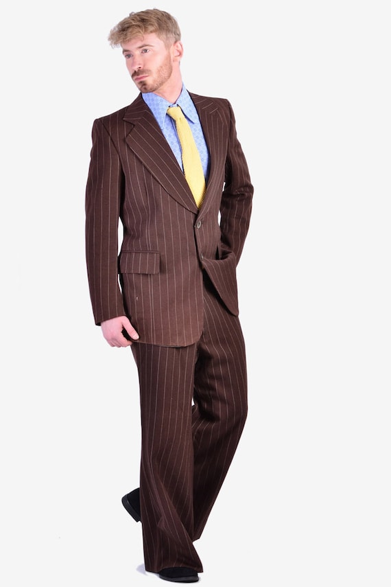 Vintage 1970's John Anthony Pinstripe Flared Suit