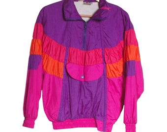 Vintage 1980's London Fog Bright Windbreaker Top | Size 12 - www.brickvintage.com