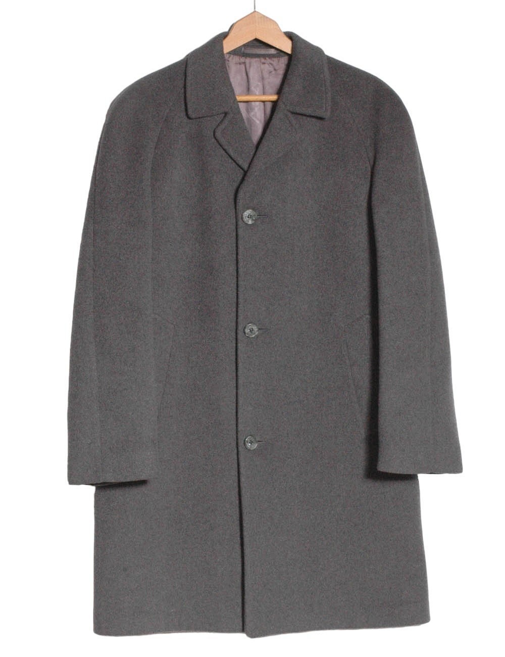 Vintage 1970's Alexandre Grey Wool Coat | Size L - Www
