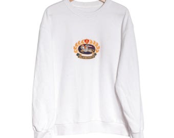 Vintage 1990's Burberrys Embroidered Sweatshirt | Size L - www.brickvintage.com