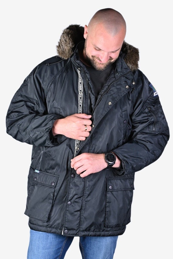 Vintage Kickers Black Parka | Size L - www.brickv… - image 1