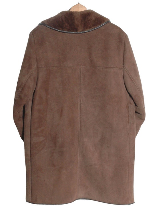Vintage 1970's P H. Keen Brown Sheepskin Coat | S… - image 3