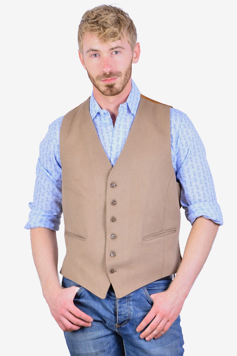 www.brickvintage.com Vintage 1960/'s Hammersley Wool Waistcoat 44 L