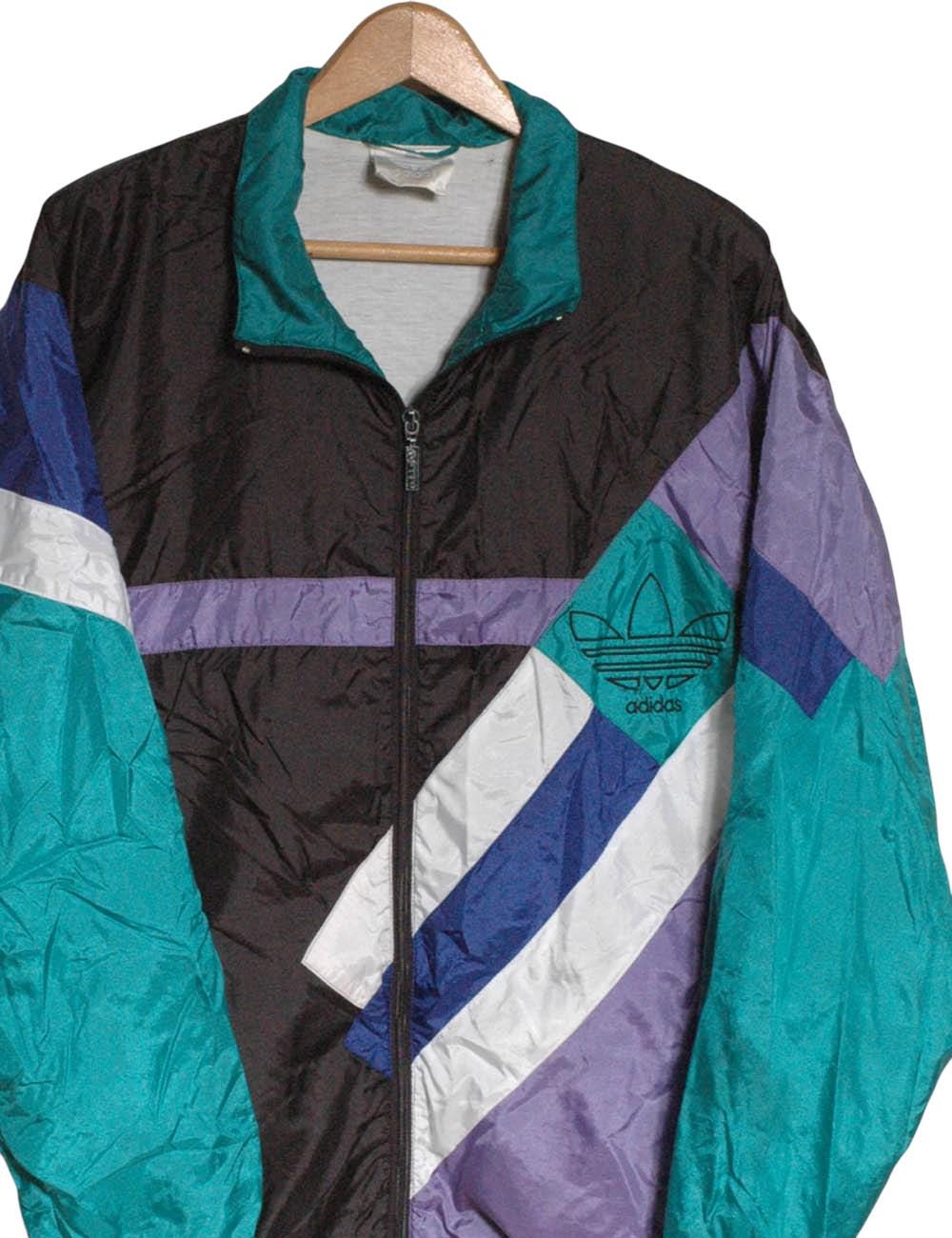 Vintage 1980's Adidas Trefoil Shell Suit Jacket | Size L - Www ...