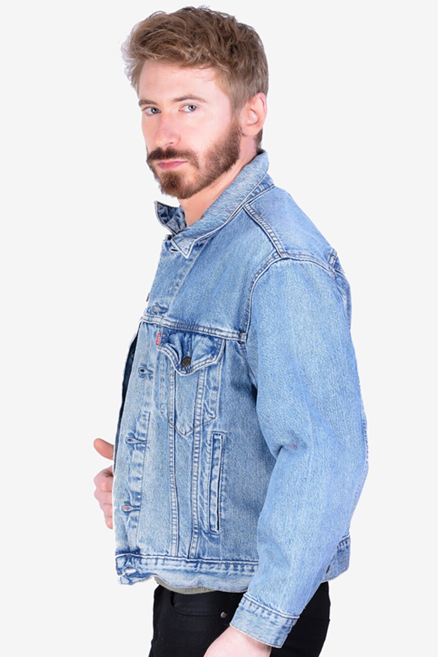 70503 Denim Trucker Jacket Size 