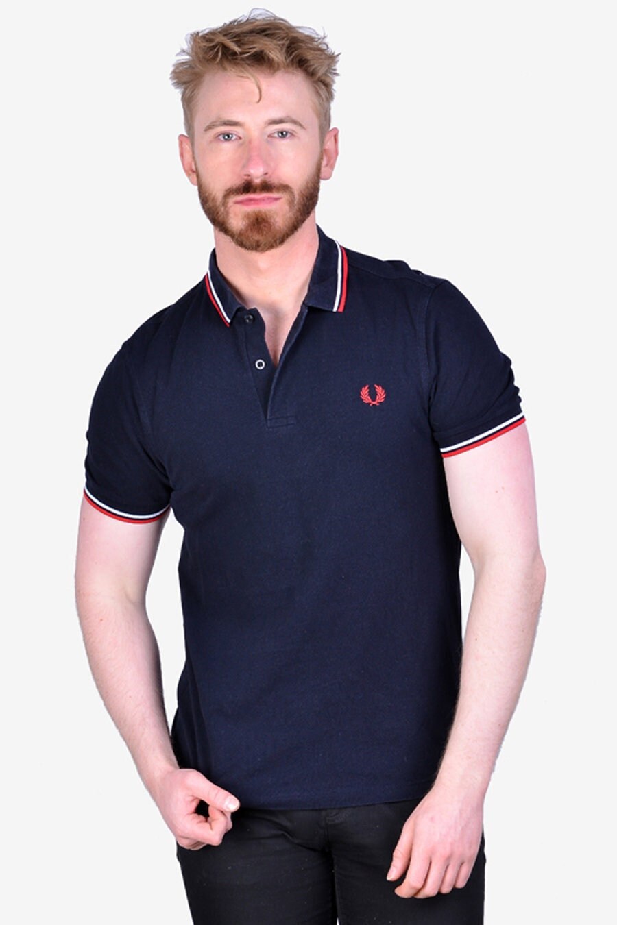 Vintage Fred Perry Navy Blue Polo Shirt 