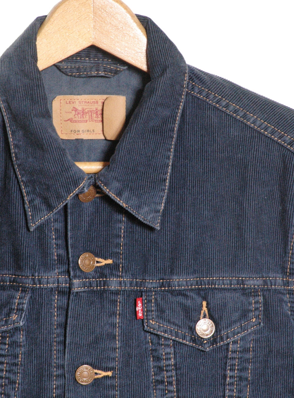 Levi’s Women’s Ex-Boyfriend Light Blue Corduroy Sherpa Trucker Jacket Size L