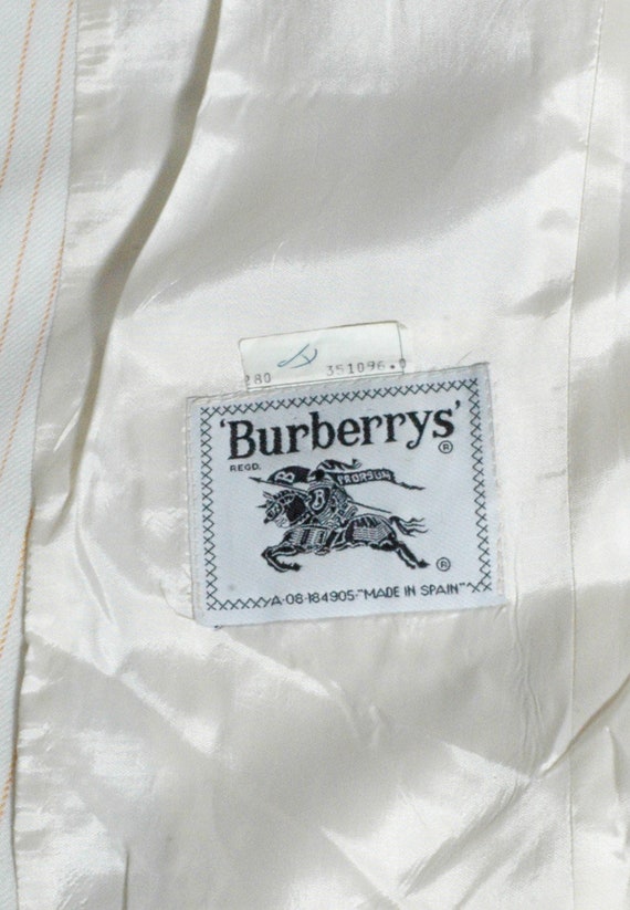 Vintage Burberrys Cream Pinstripe Blazer | Size 1… - image 4