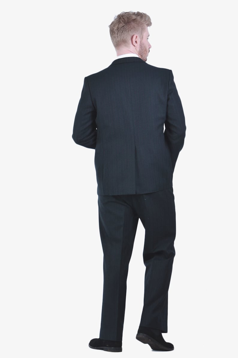 Vintage 1960/'s Stewart Of Princegate Pinstripe Suit 40 M www.brickvintage.com
